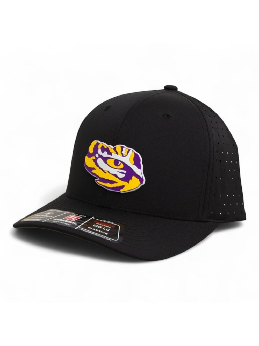 LSU Tiger Eye 3D Laser Perf R-Flex Cap- Black